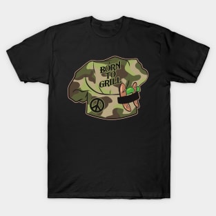 Chef Hat Born To Grill T-Shirt